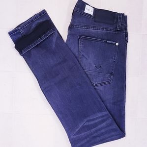 31 Hudson "Sartor slouchy skinny" stretch factory distressed jeans